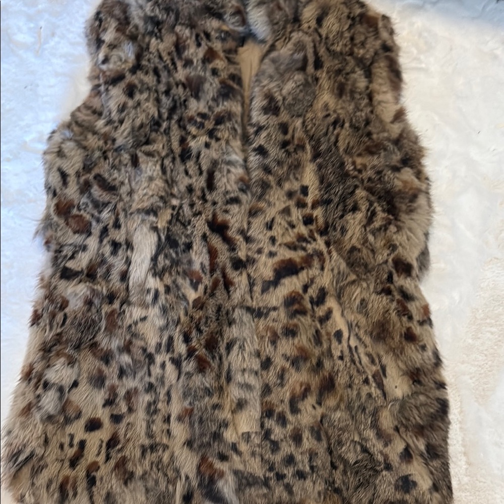 Adrienne Landau Brown and Tan Teddy Jacket